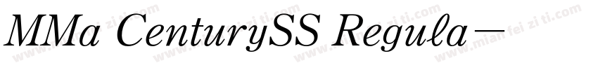 MMa CenturySS Regula字体转换